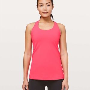 Lululemon Coral Neon Pink run cool tank - Size 8